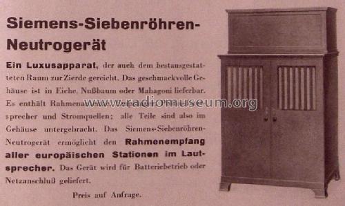 Siebenröhren-Neutrogerät PL 70/W; Siemens & Halske, - (ID = 1582505) Radio