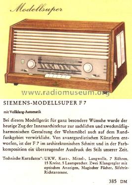 Siemens-Super F7; Siemens & Halske, - (ID = 2553890) Radio