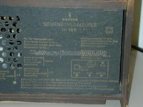 Spezialsuper RB11; Siemens & Halske, - (ID = 553059) Radio