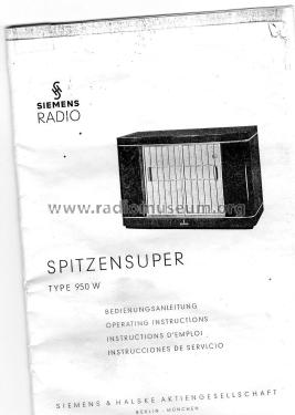 Spitzensuper 950W; Siemens & Halske, - (ID = 2005670) Radio