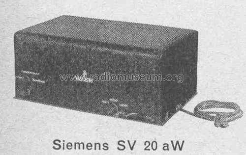 SV20aW; Siemens & Halske, - (ID = 377468) Ampl/Mixer