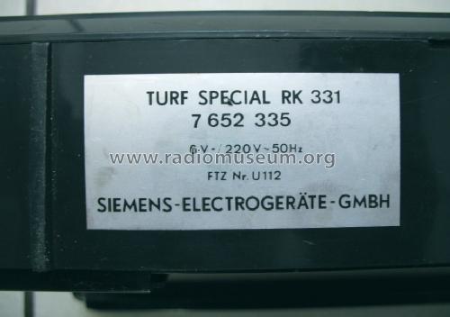 TURF special RK331; Siemens & Halske, - (ID = 1312846) Radio