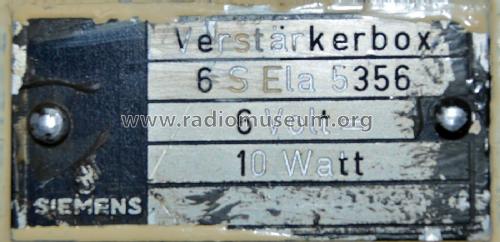 Verstärkerbox 6 S Ela 5356; Siemens & Halske, - (ID = 2366244) Ampl/Mixer