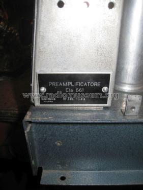 Preamplificatore ELA 661; Siemens Italia; (ID = 1752567) Ampl/Mixer