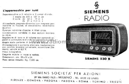 S530B; Siemens Italia; (ID = 1431789) Radio