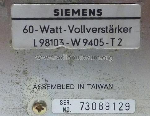 Sitradyn 2060 60-Watt-Vollverstärker L98103-W9405-T2; Siemens & Halske, - (ID = 2614642) Ampl/Mixer