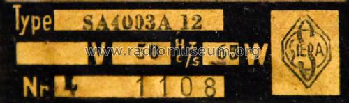 SA4003A /12; Siera; Belgien (ID = 1667835) Radio