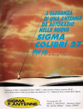 Antenna per Autoradio Colibrì 27; Sigma Antenne; (ID = 3099541) Antenna