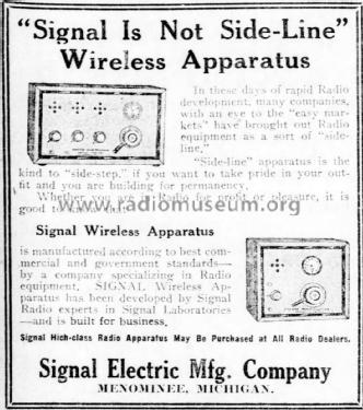 Signal Wireless Apparatus 1-tube Receiver; Signal Electric Mfg. (ID = 2069863) Radio