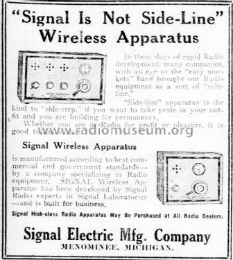 Signal Wireless Apparatus 3-tube Receiver; Signal Electric Mfg. (ID = 2069862) Radio