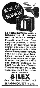 Poste Batterie 4 lampes ; Silex; Bagnolet (ID = 1995211) Radio