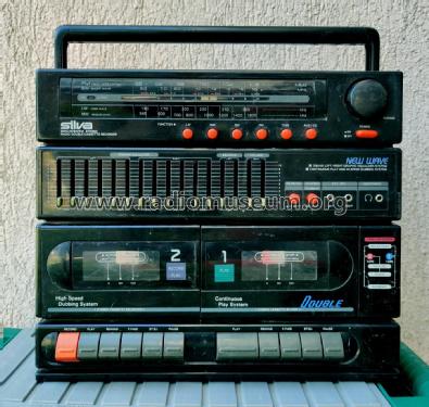 MW/LW/SW/FM Stereo Radio Double Cassette Tape Recorder New Wave 7007; Silva Tonmöbel, (ID = 3051127) Radio