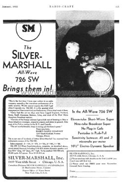 726 ; Silver - Marshall; (ID = 2861714) Radio