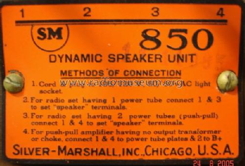 Dynamic Speaker Unit 850 ; Silver - Marshall; (ID = 135353) Lautspr.-K