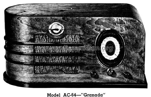 AC-64 Granada ; Silver Mfg. Co.; (ID = 1354436) Radio