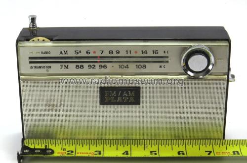 Plata AM/FM 10 Transistor 10TF-530; Silver Brand - Shin- (ID = 2970731) Radio