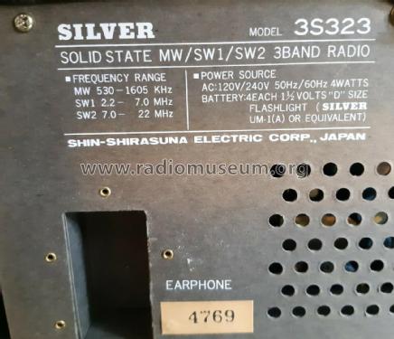 Solid State 3-Band Radio 3S323; Silver Brand - Shin- (ID = 2474141) Radio