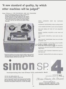 Tape Recorder SP4; Simon Sound Services (ID = 2834668) R-Player