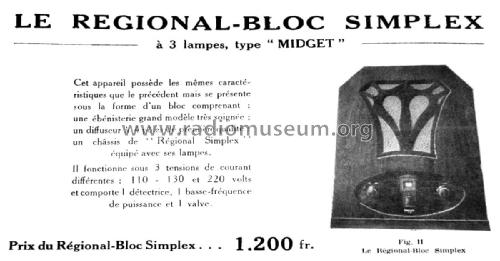 Régional-Bloc Simplex Midget; Simplex, Le Matériel (ID = 1885676) Radio