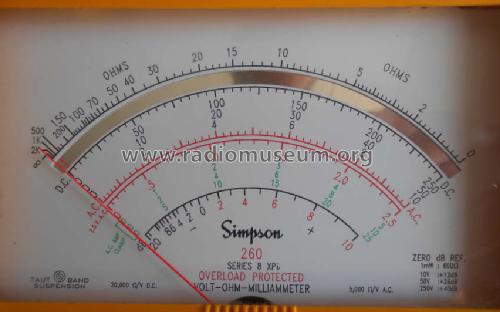 Volt-Ohm-Milliammeter 260 Series 8 XPi; Simpson Electric Co. (ID = 1591565) Equipment