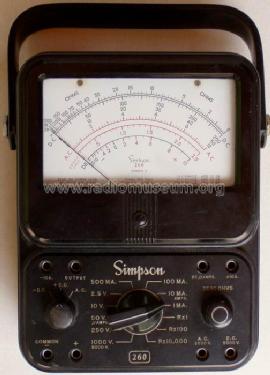 Volt-Ohm-Milliammeter 260 Series 3; Simpson Electric Co. (ID = 335395) Ausrüstung