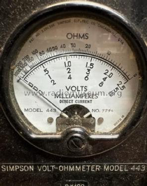 Volt-Ohmmeter 443; Simpson Electric Co. (ID = 3075216) Equipment