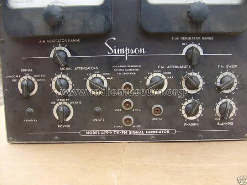 TV-FM Signal Generator 479; Simpson Electric Co. (ID = 642463) Equipment