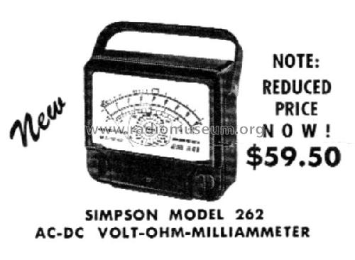 AC-DC Volt-Ohm-Milliammeter 262; Simpson Electric Co. (ID = 1545921) Ausrüstung