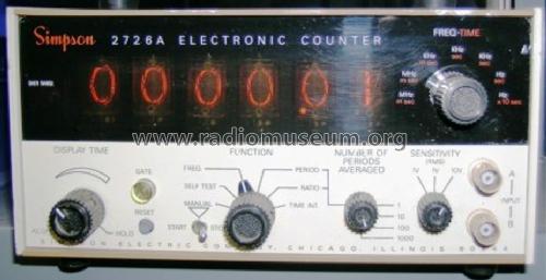Electronic Counter 2726A; Simpson Electric Co. (ID = 879555) Equipment