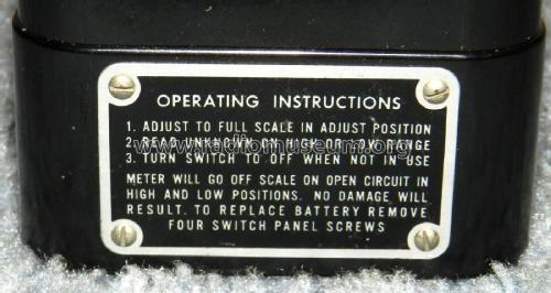 Low-Ohmmeter 362; Simpson Electric Co. (ID = 2900782) Ausrüstung