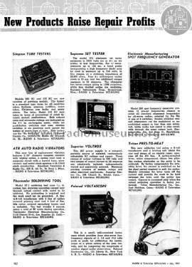 Tube Tester 305-RC; Simpson Electric Co. (ID = 1222561) Equipment