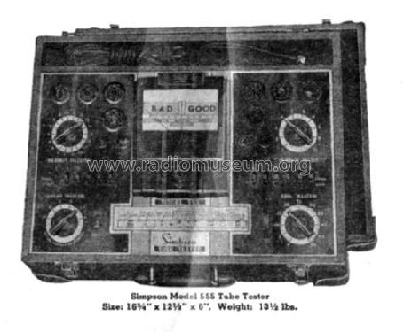 Tube Tester 555; Simpson Electric Co. (ID = 1547733) Equipment