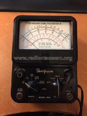 Vacuum Tube Volt-Ohmmeter 303 ; Simpson Electric Co. (ID = 2171527) Equipment