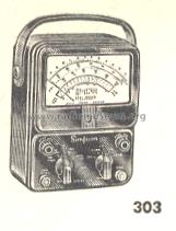 Vacuum Tube Volt-Ohmmeter 303 ; Simpson Electric Co. (ID = 227690) Equipment