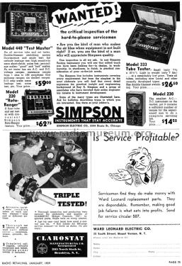 Volt-Ohm-Milliammeter 230; Simpson Electric Co. (ID = 1807251) Equipment