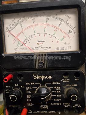 Volt-Ohm-Milliammeter 260 Series 7; Simpson Electric Co. (ID = 3044732) Equipment