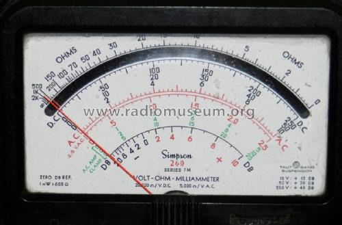 Volt-Ohm-Milliammeter 260 Series 7M; Simpson Electric Co. (ID = 2740358) Equipment