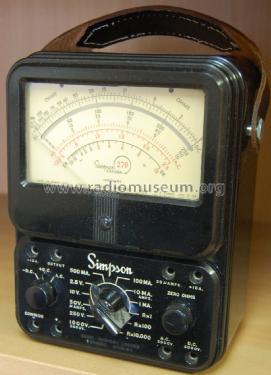 Volt-Ohm-Milliammeter 270 Series 3 ; Simpson Electric Co. (ID = 2000083) Equipment