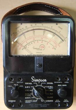 Volt-Ohm-Milliammeter 270 Series 3 ; Simpson Electric Co. (ID = 2000084) Equipment