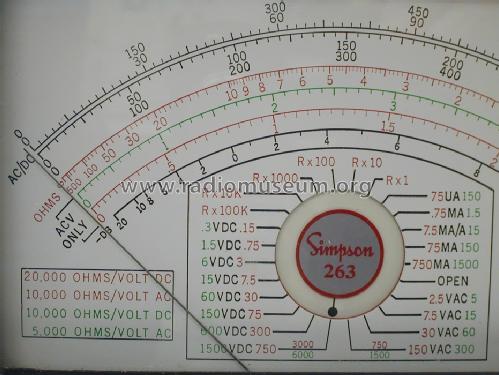 Volt-Ohm-Milliammeter 263; Simpson Electric Co. (ID = 1437120) Equipment