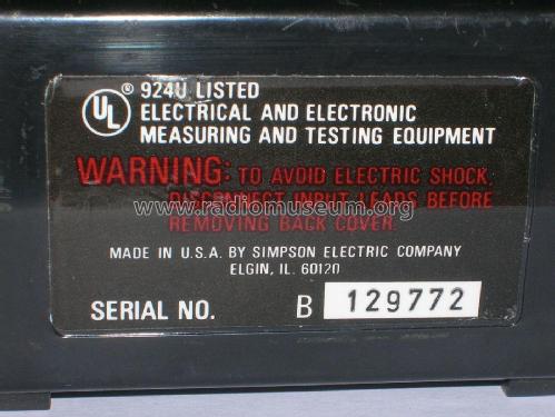 Xerox - Digital Multimeter 600T1616; Simpson Electric Co. (ID = 2838113) Equipment