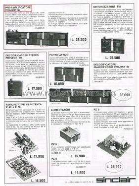 Project 80 Stereo Preamplifier CA; Sinclair Radionics (ID = 2797045) Ampl/Mixer