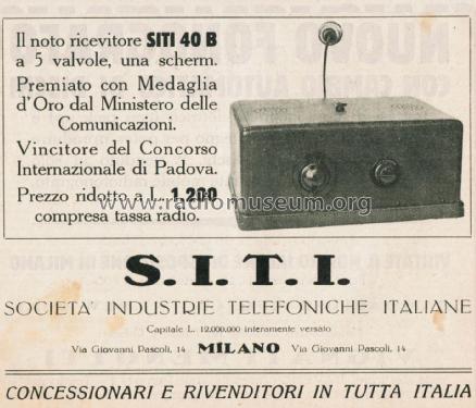 40B; SITI Società (ID = 2531909) Radio