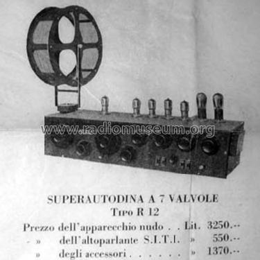 Superautodina R12; SITI Società (ID = 206115) Radio