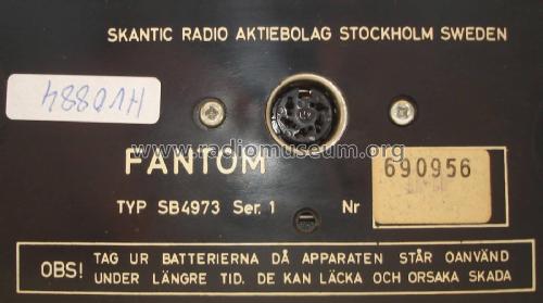 Fantom SB4973 Ser. 1; Skantic Radio AB, (ID = 2650728) Radio