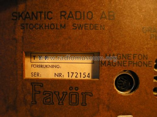 Favör 6301W; Skantic Radio AB, (ID = 1953192) Radio