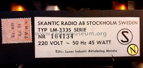 LM-333S Ch= M 33; Skantic Radio AB, (ID = 2806576) R-Player