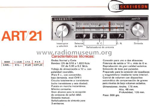 ART 21; Skreibson; Barcelona (ID = 2104167) Car Radio