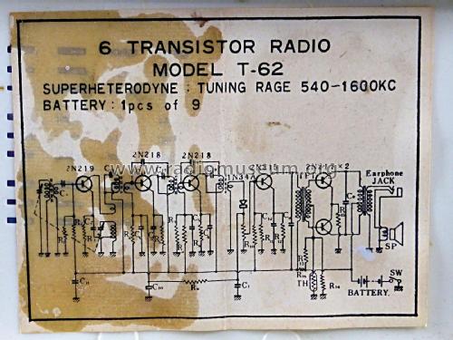 6 Transistor T-62; Skymaster New York (ID = 2633707) Radio