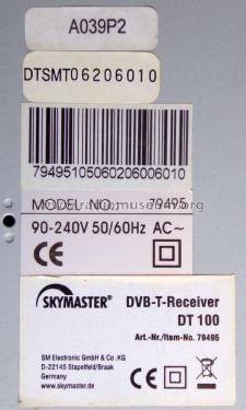 DVB-T Receiver DT100; Skymaster SM (ID = 2809735) DIG/SAT